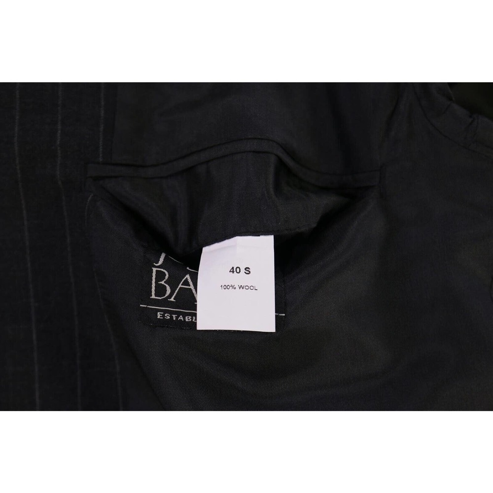 New! Jos A Bank Executive Collection Charcoal Gray Pinstripe 2-Btn Wool Suit 40S - Picture 9 of 10